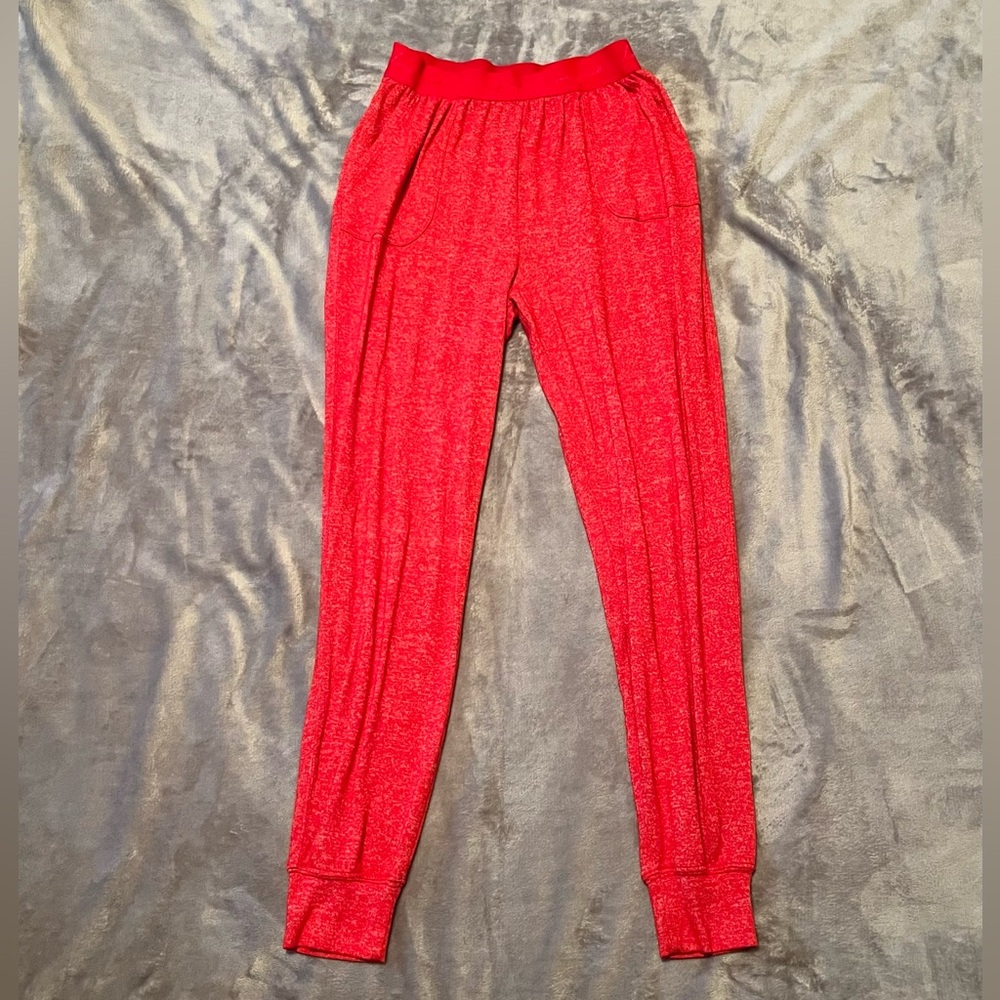 PINK Victoria's Secret Vibrant Red Joggers